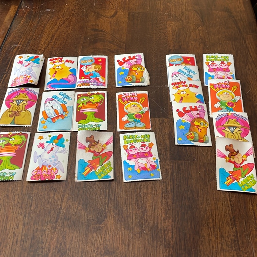 Vintage 80s matching game cards